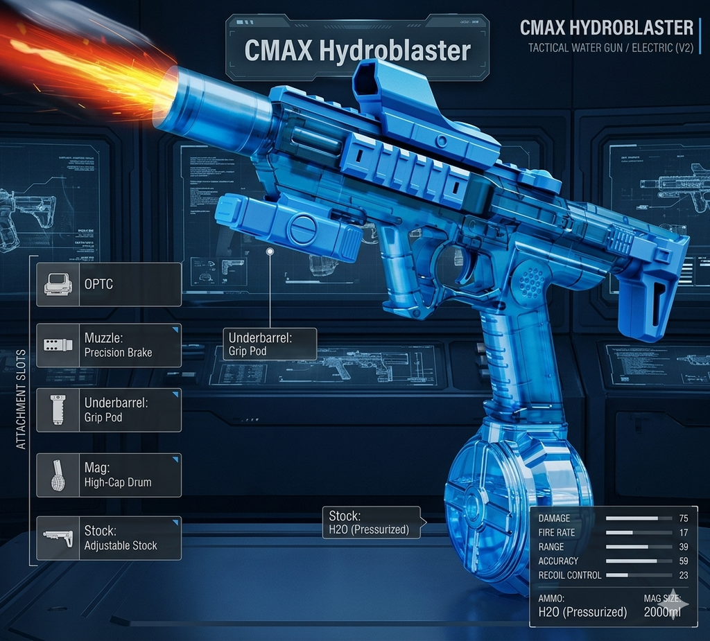 CMAX HydroBlaster – Pistola de Agua Eléctrica Automática