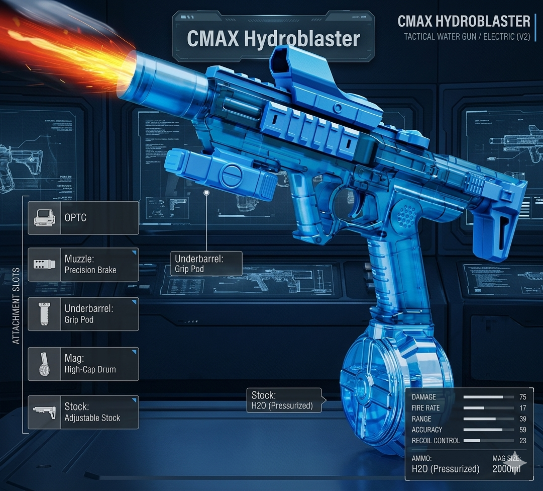 CMAX HydroBlaster – Pistola de Agua Eléctrica Automática