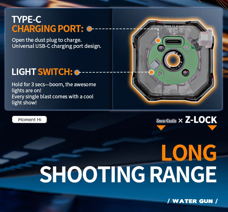 CMAX HydroBlaster – Pistola de Agua Eléctrica Automática