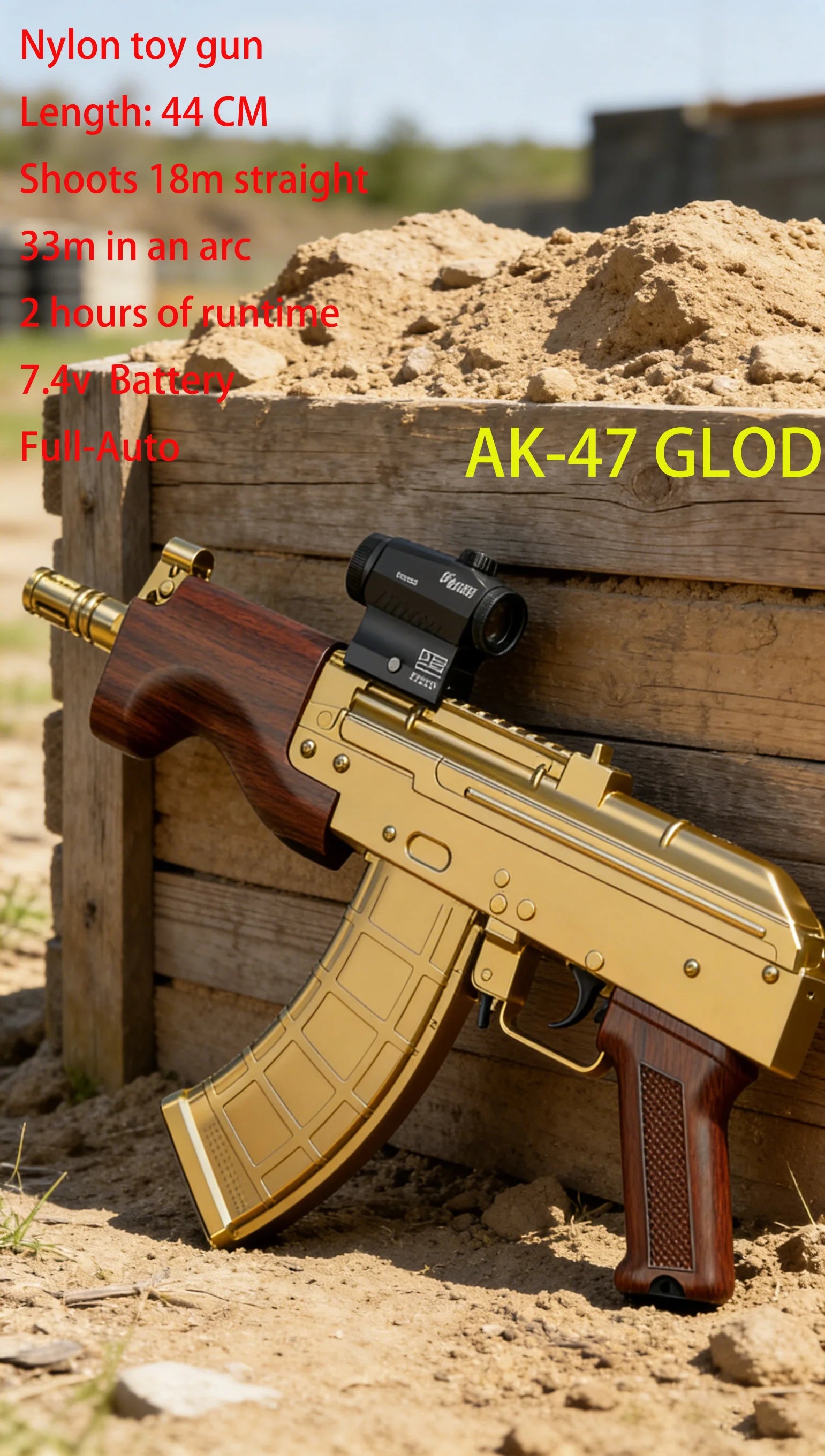 Ultimate AK47 Gel Blaster Electric Gun 30M Extreme Range