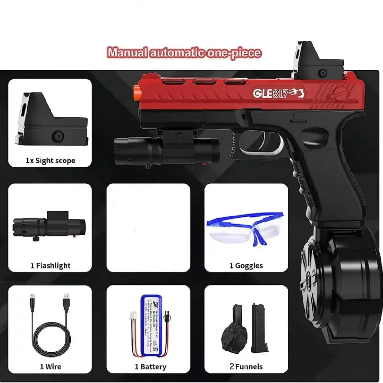 Automatic Shooting Airsoft Pistol Hydrogel 817